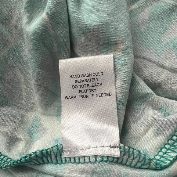 NWT Daniel Rainn Green Floral Pullover V-Neck Sleeveless Crochet Open Back Top - Picture 11 of 11